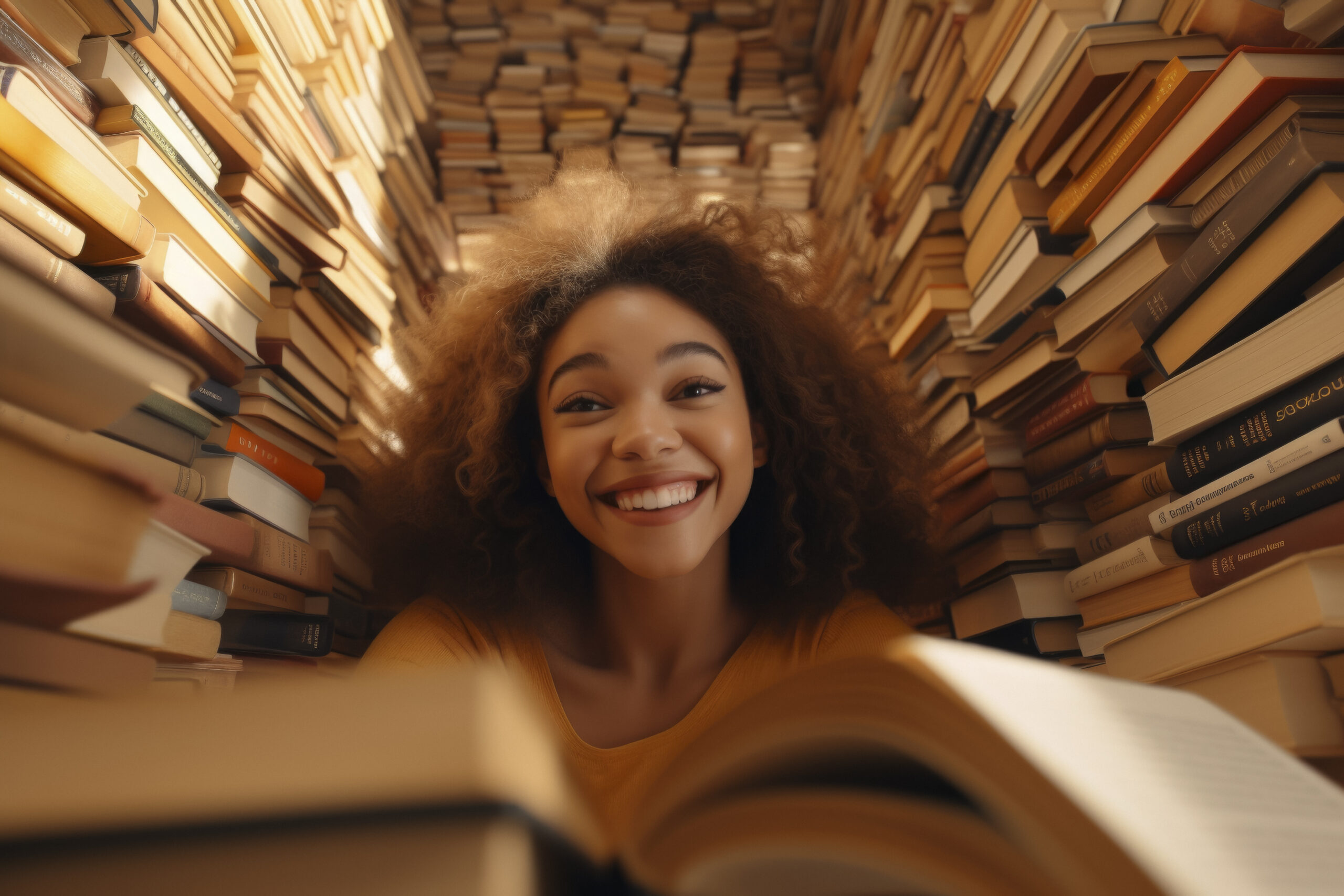 Escritora pensando em estratégia de marketing de conteúdo para divulgação de livro